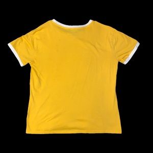 yellow plain tee